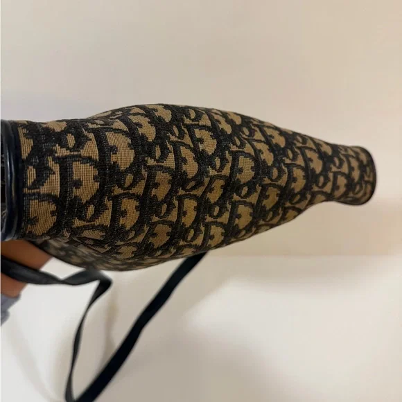 Dior Vintage Canvas Logo and Blue Leather Bag EUC Including 2 Pouches - Picture 8 of 15